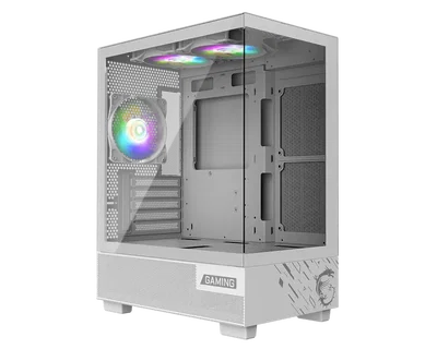 GABINETE MSI PAG PANO M110A WHITE (MICRO-ATX)(3FAN-RGB/VIDRIO)