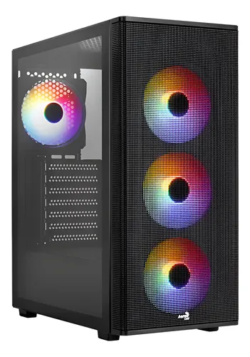 GABINETE AEROCOOL DESIGNER-G-BK-V1 FRGB (ATX/MICRO ATX/MINI ITX) (4FAN/VIDRIO/GPU 345MM)