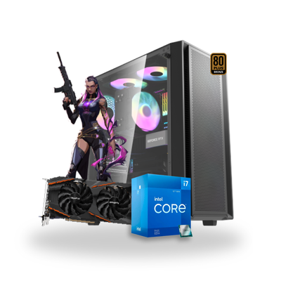 CPU GAB GAMER I7-12400F/RTX 4060 8GB/B660M/16GB3200MHZ/SSD512GB/FUENTE 750W 80PLUS