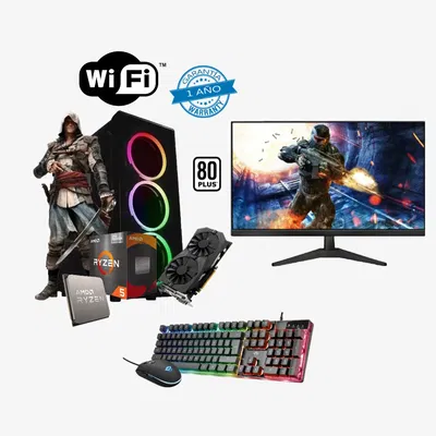 PC GAMER RYZEN 5 5500/RTX3050/MONITOR GAMER 22"100HZ /A520M/16GB/SSD512gb(Mou y tec Gamer)