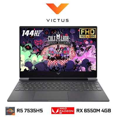 HP VICTUS GAMING RYZEN 5 7535H/16GB/SSD 512GB/15.6" FHD 144HZ/RADEON RX 6550M 4GB	