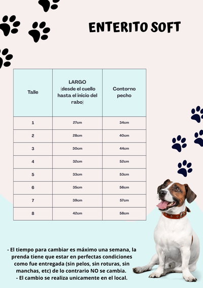 TABLA DE MEDIDAS ENTERITO SOFT