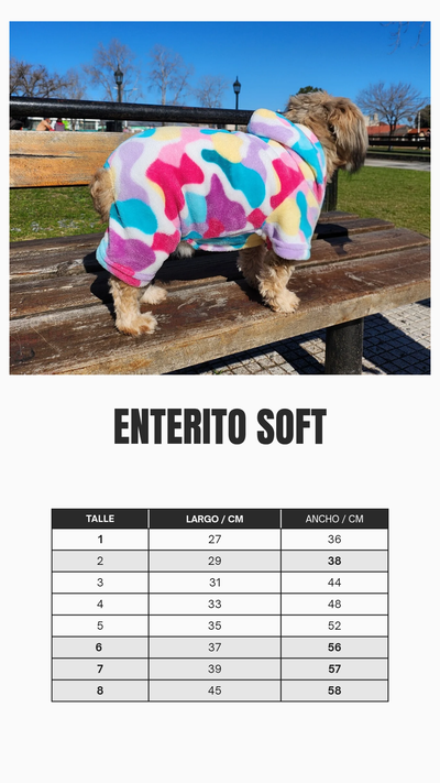 Tabla de medidas enterito soft