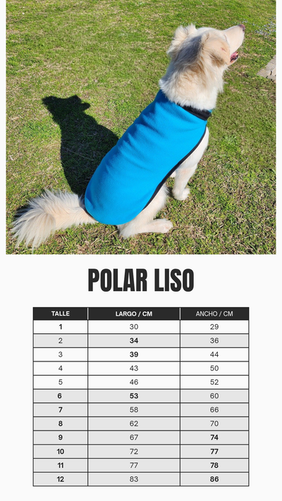 Tabla de medidas polar liso