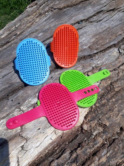 Manopla de goma para baño