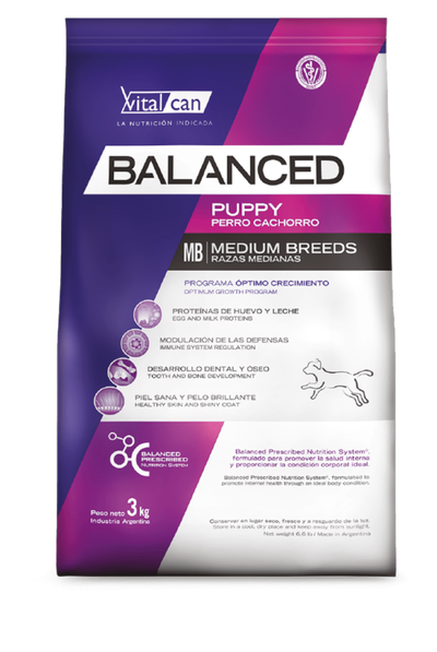 Vitalcan Balanced perro puppy medium 20kg