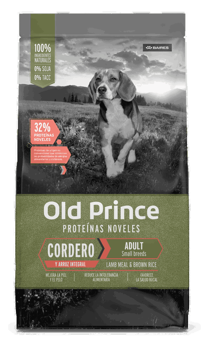 Old Prince perro adulto raza pequeña cordero y arroz 15kg