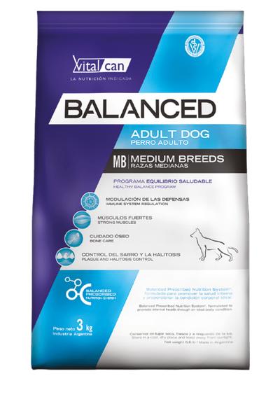 Vitalcan Balanced perro adulto medium 20kg