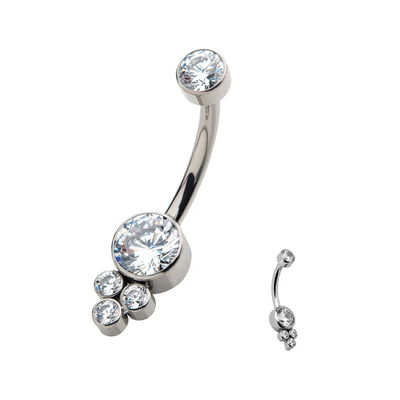 Piercing ombligo Novita Cubic - Titanio