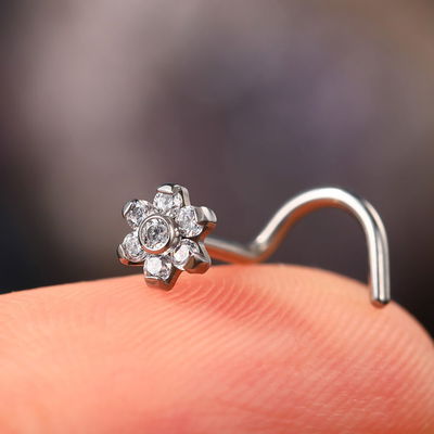 Nostril flor cubic - Titanio