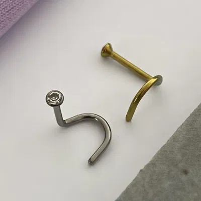 Nostril micro cubic - Titanio