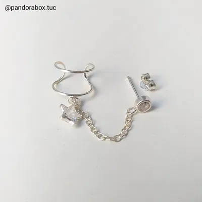 Ear cuff doble cubic estrella