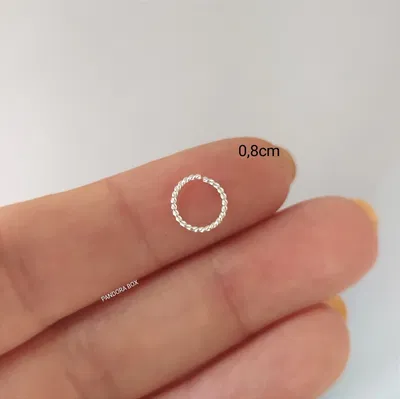 Argollita Twister 0,8cm - Plata