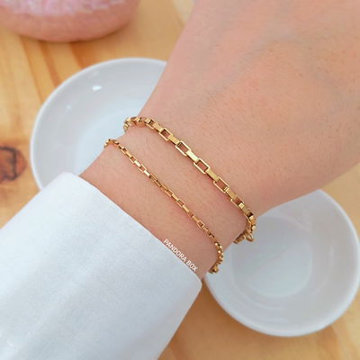 Pulsera Boxi dorado - 20cm