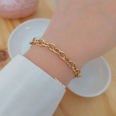 Pulsera Basic dorado - 17cm