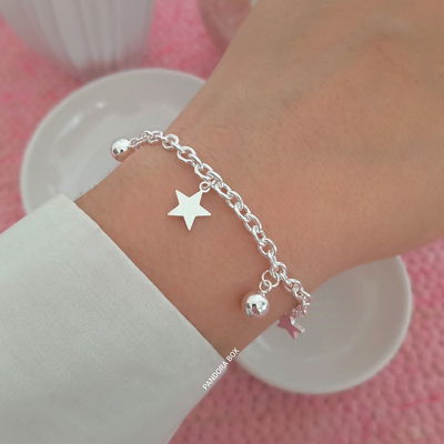 Pulsera estrella blanco - 18cm