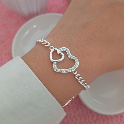 Pulsera corazon cubics -18cm