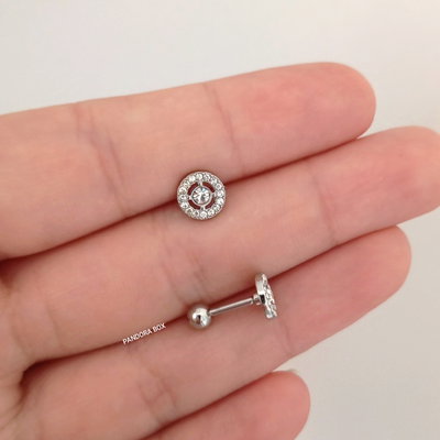 Barbell boton strass