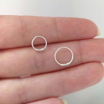 Argollita Sin fin con tope - Plata 