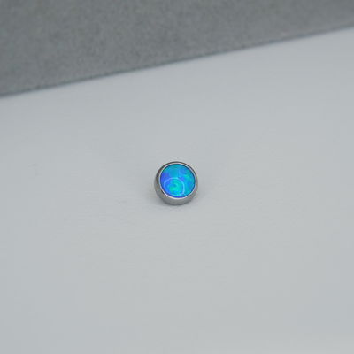 Top gema Opalo Azul - Titanio