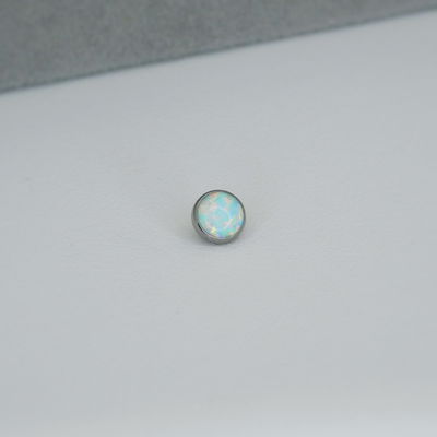 Top gema Opalo Blanco - Titanio 