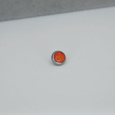 Top gema Opalo Rojo - Titanio 