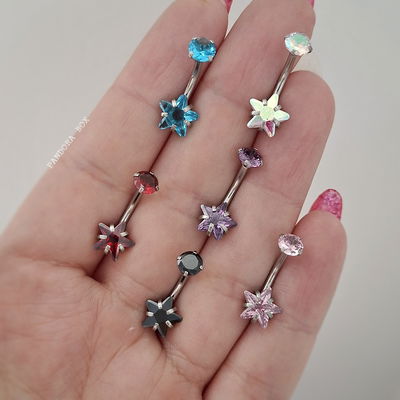 Piercing omb. Doble cubic estrella color