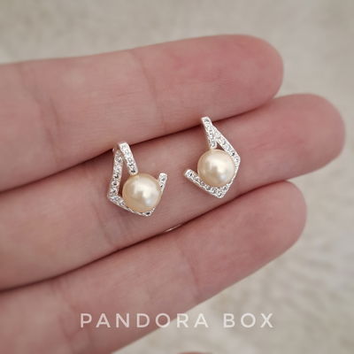 Aros Perla micro pave - Plata