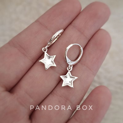 Argollas dije Estrellas - Plata