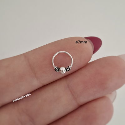 Argollita mini Bali - Plata