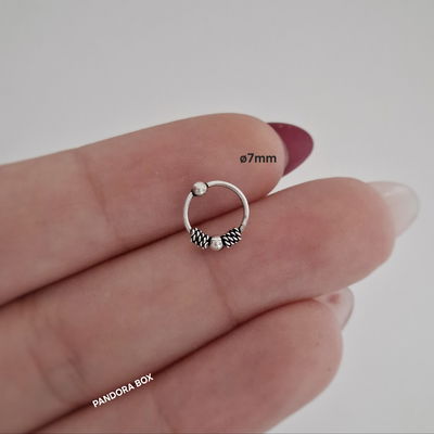 Argollita mini Bali - Plata