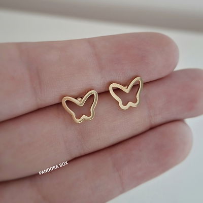 Aros Mariposa calada - Dorado 