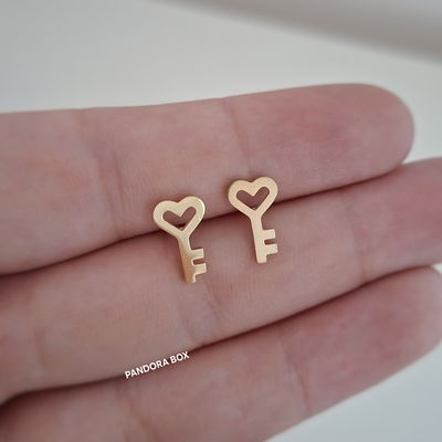 Aros Llave love - Dorado 