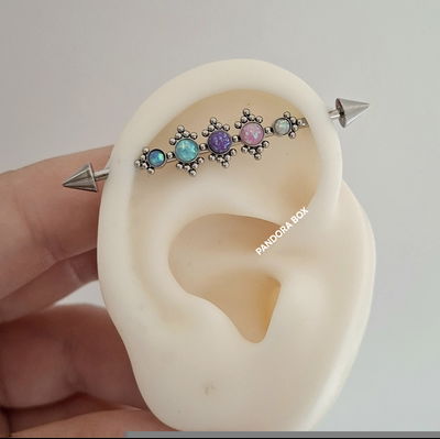 Barra filigrana y opalinas