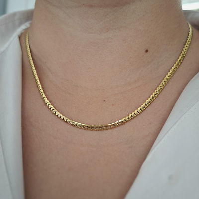 Cadena Chata (45-50cm) - Dorado 