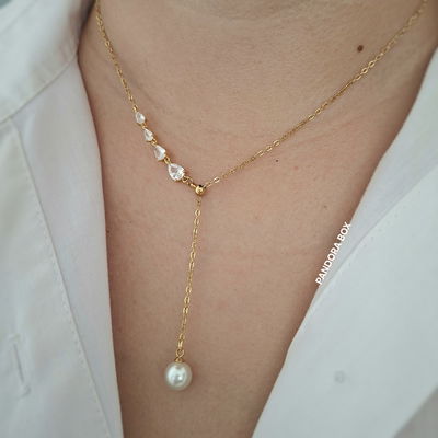 Collar corbatero Perlin - Dorado 