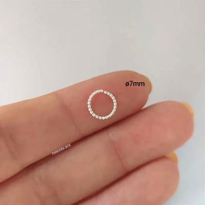 Argollita Twister mini - Plata