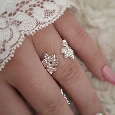 Anillo olivos (Regulable) - Ac. blanco