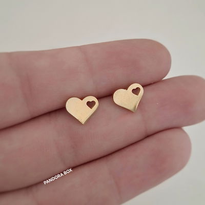 Aros Corazón - Dorado 