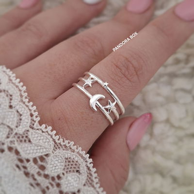 Anillo Noche (Regulable) - Ac. blanco