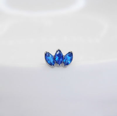 Top triple Marquesa azul - Titanio 