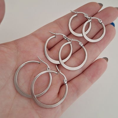 Argolla Chata - Acero 