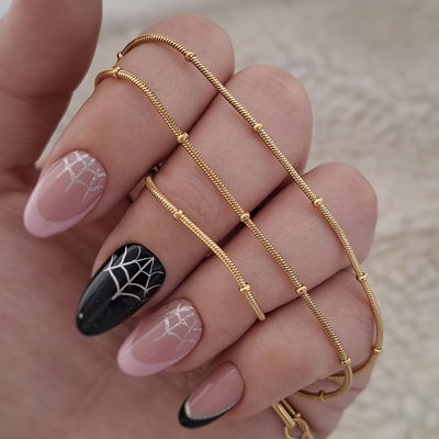 Cadena Mini bolitas ratón - Dorado 