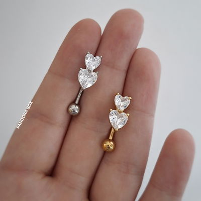 Piercing omb. doble Corazón invertido 