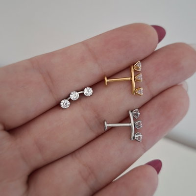Labret triple cubic trepador