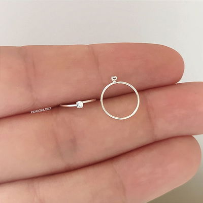 Argollita mini strass - Plata