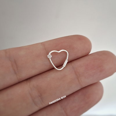 Arg. forma corazon strass - Plata