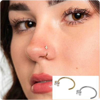 Nostril semi argolla Cubic 