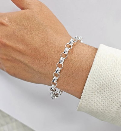 Pulsera Rolo 20cm - Ac. Blanco