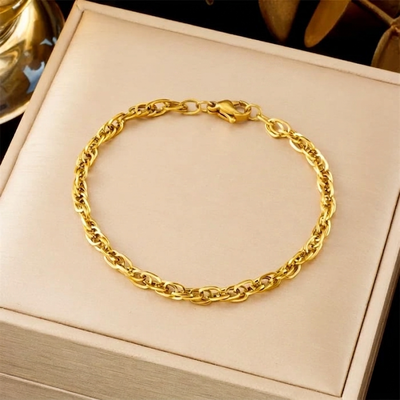 Pulsera Singapur - Dorado 17cm